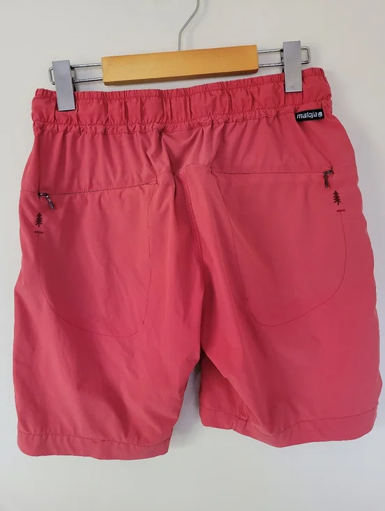 Maloja Women's Coral Pink Drawstring Shorts - Picture 2 of 10